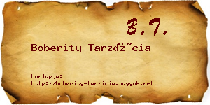 Boberity Tarzícia névjegykártya